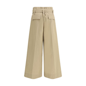 Brunello Cucinelli Beige Cotton Cropped Pants