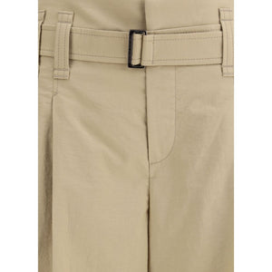 Brunello Cucinelli Beige Cotton Cropped Pants
