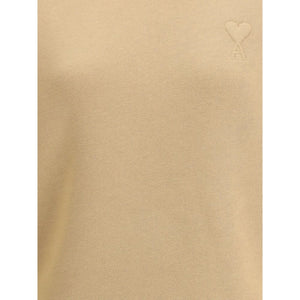 Ami Paris Beige Cotton Sweatshirt