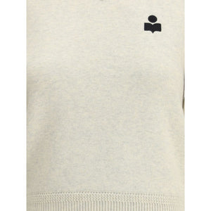 Marant Etoile Cream Cotton Sweatshirt