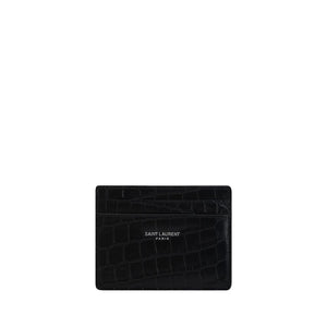 Saint Laurent Black Calf Leather Bos Taurus Wallet