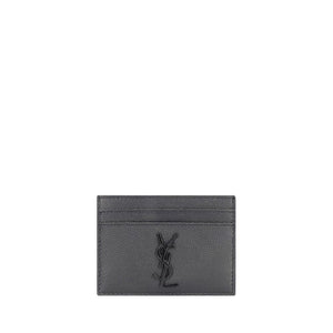 Saint Laurent Gray Calf Leather Bos Taurus Wallet