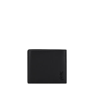 Saint Laurent Black Calf Leather Bos Taurus Wallet