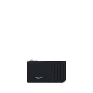 Saint Laurent Black Calf Leather Bos Taurus Wallet
