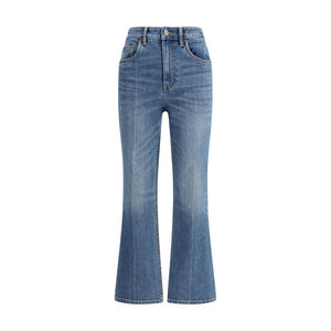 Tory Burch Light Blue Cotton Cropped Jeans