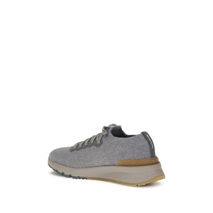 Brunello Cucinelli Gray Rubber Athletic Sneakers