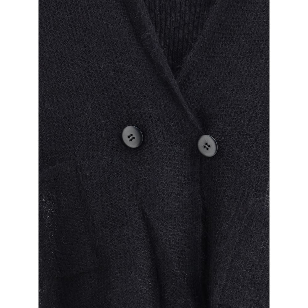 Giorgio Armani Black Mohair Cardigan