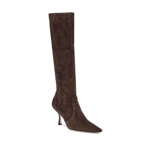 Stuart Weitzman Brown Calf Leather Bos Taurus High Heel Boots