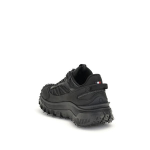 Moncler Black Calf Leather Bos Taurus Athletic Sneakers