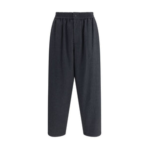 Giorgio Armani Gray Fleece Wool Casual Pants