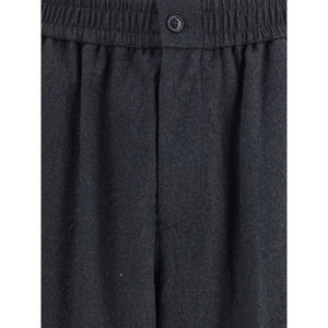 Giorgio Armani Gray Fleece Wool Casual Pants