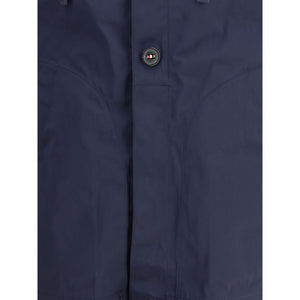 Thom Browne Blue Polyester Shell Jacket