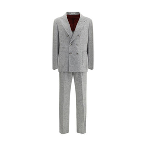 Brunello Cucinelli Gray Wool Two-Piece Suit