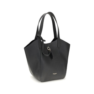 Giorgio Armani Black Calf Leather Bos Taurus Handbag