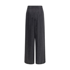 Giorgio Armani Black Silk Casual Pants