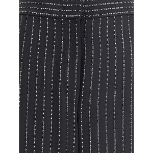 Giorgio Armani Black Silk Casual Pants