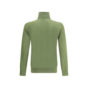 Saint Laurent Green Wool Turtleneck