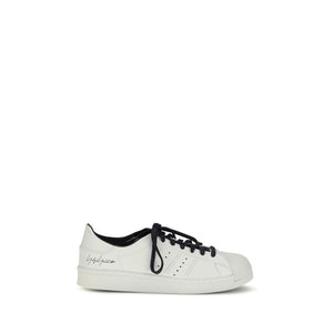 Y-3 White Calf Leather Bos Taurus Low Top Sneakers
