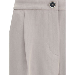 Cruna Beige Polyester Casual Pants