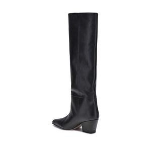 Paris Texas Black Calf Leather Bos Taurus Boots