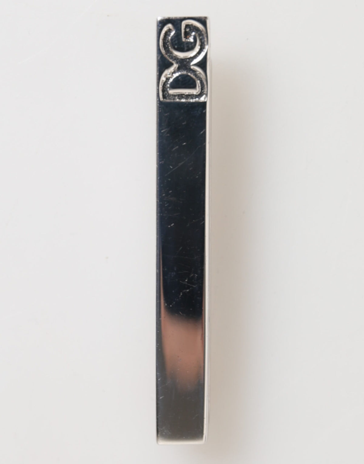 Dolce & Gabbana Silver Tone Brass Logo Branded Men Accessory Tie Clip Bar