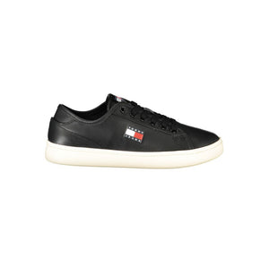 Tommy Hilfiger Black Leather Women's Sneaker
