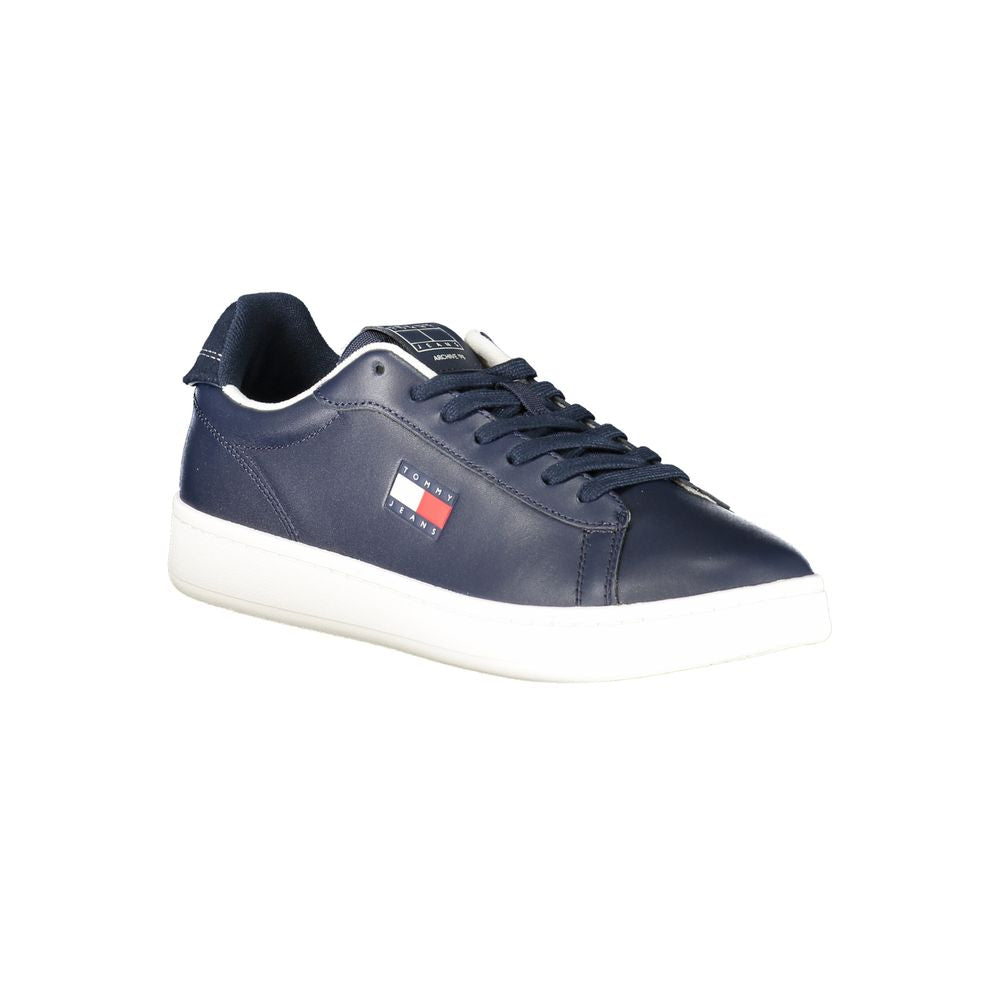 Tommy Hilfiger Blue Leather Men Sneaker