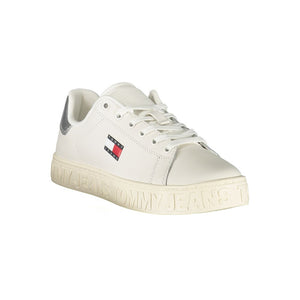 Tommy Hilfiger White Leather Women Sneaker