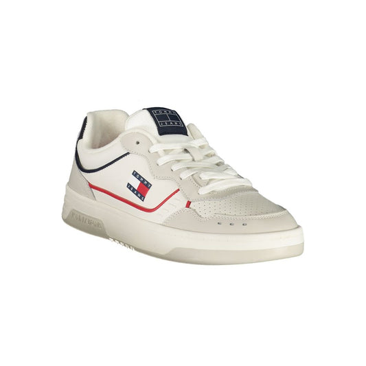 Tommy Hilfiger White Leather Men Sneaker