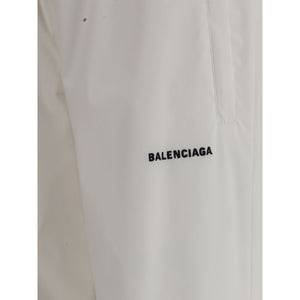 Balenciaga White Polyester Joggers (Workout Pants)