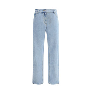 Magda Butrym Light Blue Cotton Straight-Leg Jeans