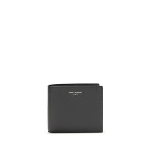 Saint Laurent Black Calf Leather Bos Taurus Wallet