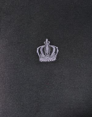 Dolce & Gabbana Gray Cotton Crown Collared Men Polo T-shirt