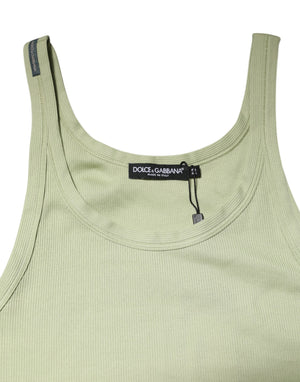 Dolce & Gabbana Light Green Tank Sleeveless Men Men T-shirt