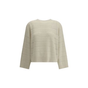 Brunello Cucinelli White Cashmere Cashmere Sweater