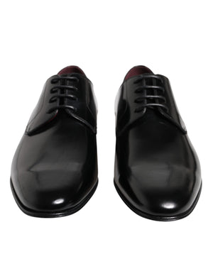 Dolce & Gabbana Men Dress Black Calfskin Leather Derby Shoes