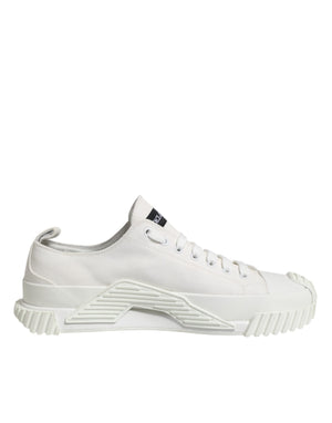Dolce & Gabbana White Logo Graffiti Low Top Sneakers Shoes