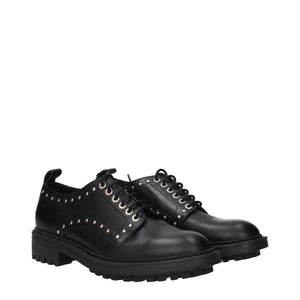 Max Mara Black Leather Oxfords And Derbies