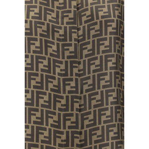Fendi Brown Silk Pattern Shirt