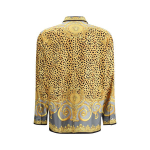 Versace Multicolor Silk Pattern Shirt