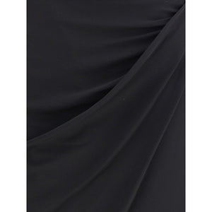 Versace Black Viscose Midi Skirt