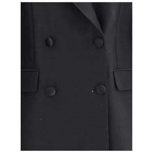 Dolce & Gabbana Black Fleece Wool Blazer