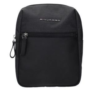 Piquadro Black Fabric Crossbody Bag