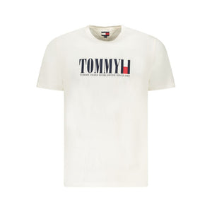 Tommy Hilfiger White Cotton Men T-Shirt