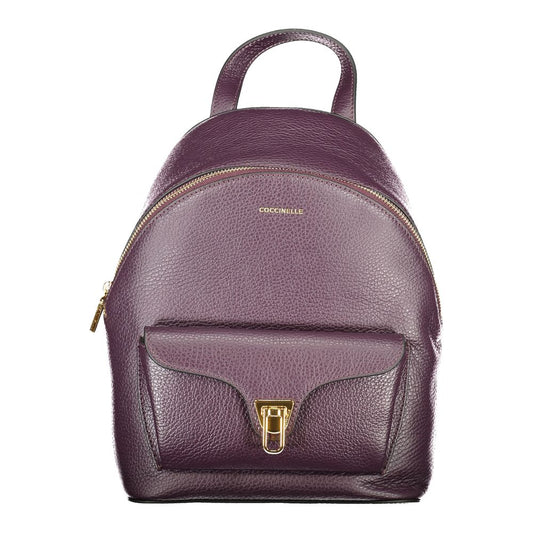Coccinelle Purple Leather Backpack