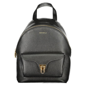 Coccinelle Black Leather Women Backpack