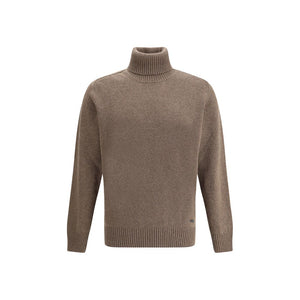 Brooksfield Brown Fleece Wool Turtleneck