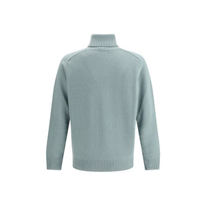 Brooksfield Green Fleece Wool Turtleneck