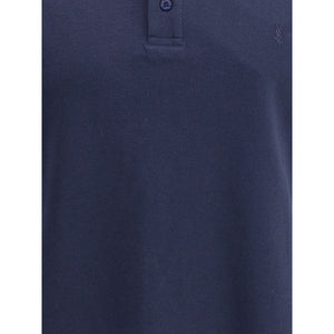Saint Laurent Blue Cotton Polo Shirt