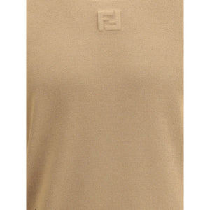 Fendi Beige Fleece Wool Sweatshirt
